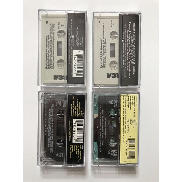4 Cassette Lot Daryl Hall & John Oates H20 Live Ooh Yeah Change of Season - Picture 2 of 2